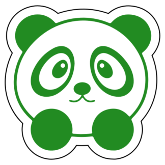 Sweet Little Panda Sticker (Green)